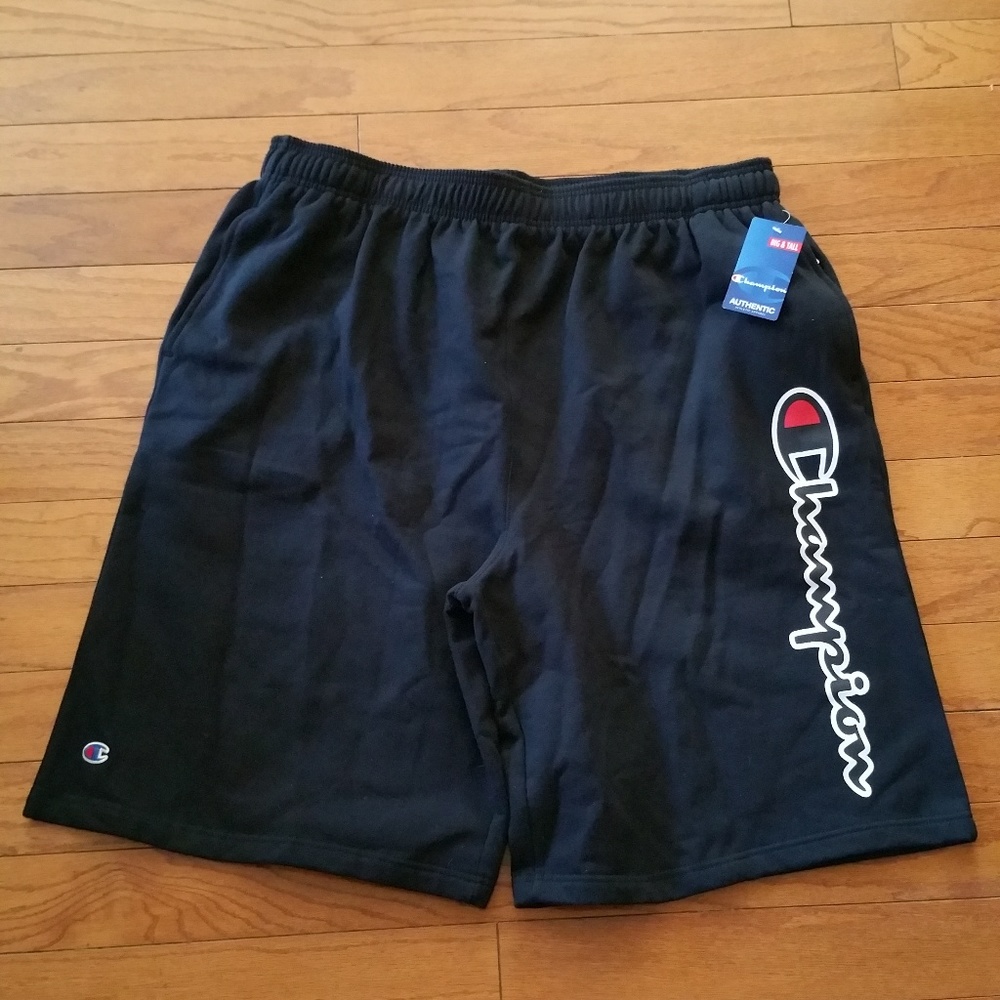 Champion Big Script Black Shorts